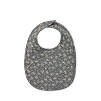 Organic Cotton Bib - Rosalie Floral Lava Childrens Bib from Jamie Kay NZ