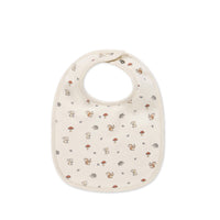 Organic Cotton Bib - Woodland Friends Childrens Bib from Jamie Kay NZ