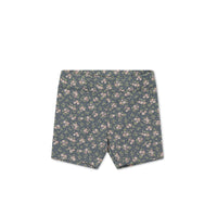 Organic Cotton Everyday Bike Short - Rosalie Floral Lava Childrens Short from Jamie Kay NZ