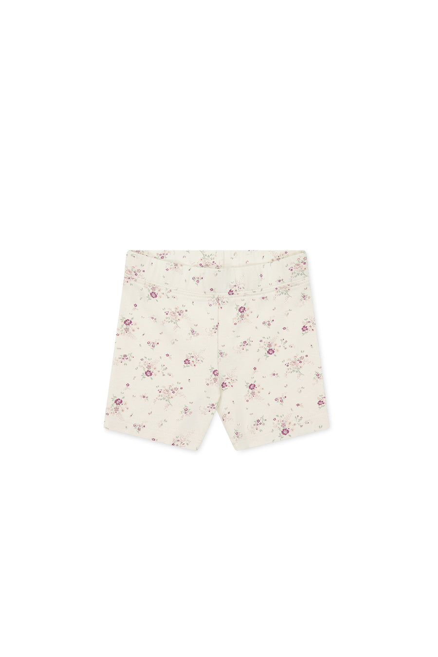 Organic Cotton Everyday Bike Short - Sweet William Floral Natural Childrens Short from Jamie Kay NZ