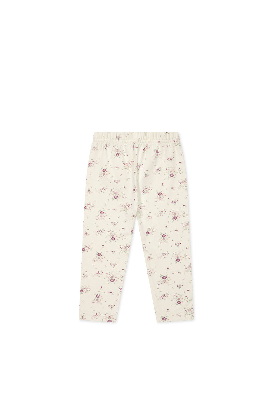 Organic Cotton Everyday Legging - Sweet William Floral Natural Childrens Legging from Jamie Kay NZ