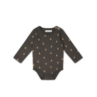 Organic Cotton Fernley Bodysuit - Fox Cubs Wolf Childrens Bodysuit from Jamie Kay NZ