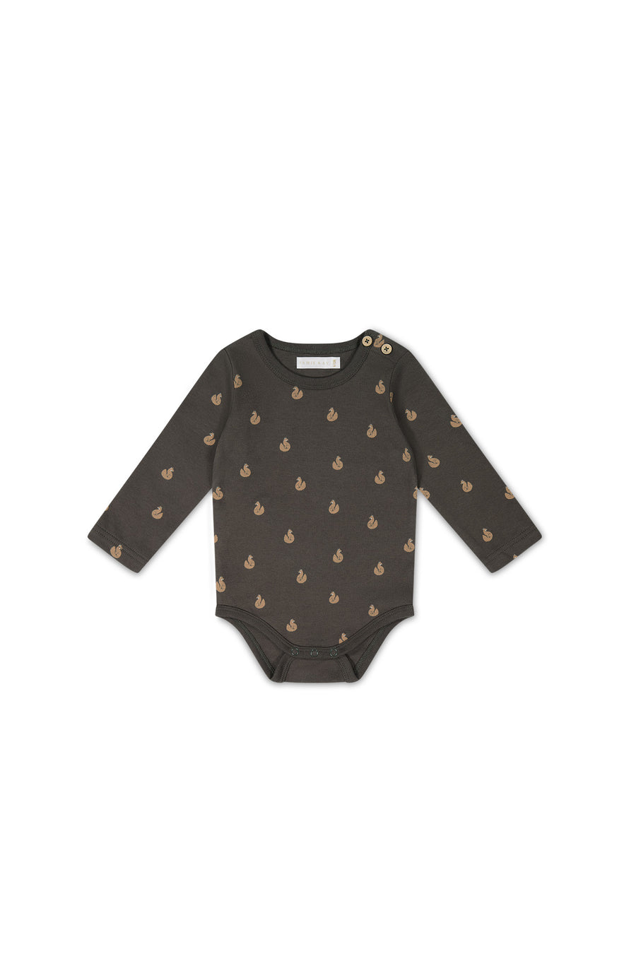 Organic Cotton Fernley Bodysuit - Fox Cubs Wolf Childrens Bodysuit from Jamie Kay NZ