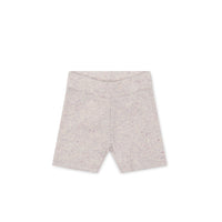 Organic Cotton Fine Rib Elisa Bike Short - Lavender Fleck Childrens Short from Jamie Kay NZ