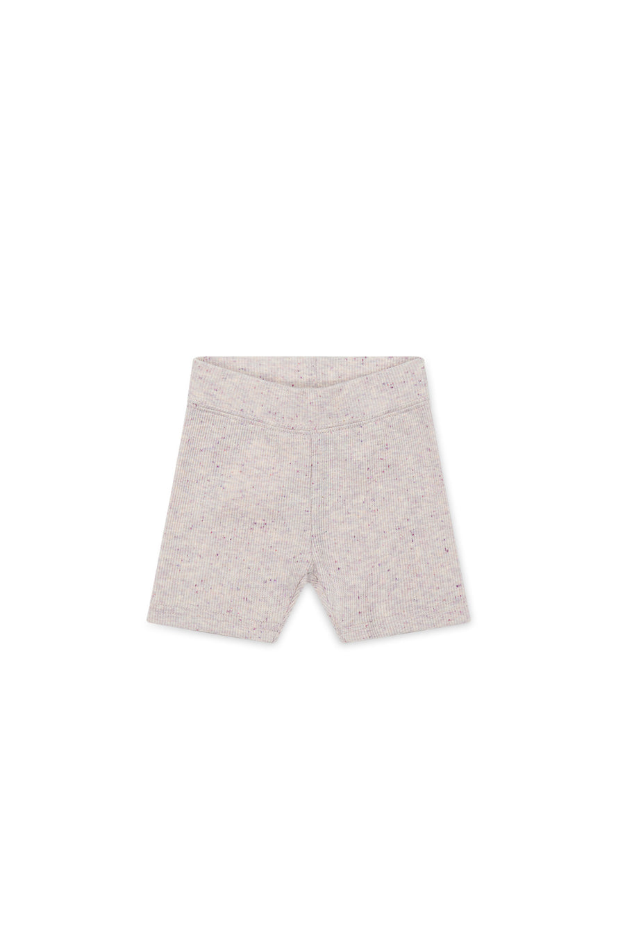 Organic Cotton Fine Rib Elisa Bike Short - Lavender Fleck Childrens Short from Jamie Kay NZ