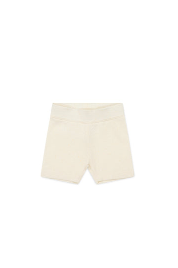 Organic Cotton Fine Rib Elisa Bike Short - Lily Fleck Childrens Short from Jamie Kay NZ