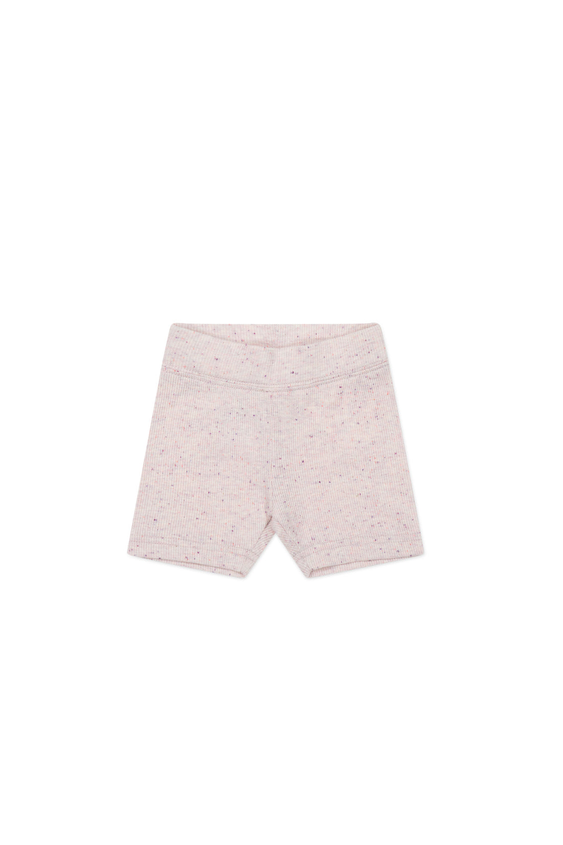 Organic Cotton Fine Rib Elisa Bike Short - Tulip Fleck Childrens Short from Jamie Kay NZ