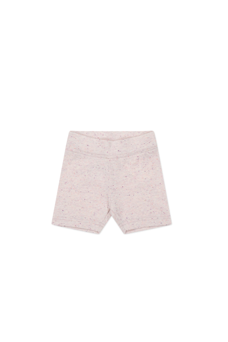 Organic Cotton Fine Rib Elisa Bike Short - Tulip Fleck Childrens Short from Jamie Kay NZ