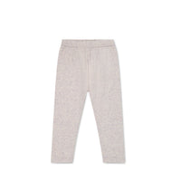 Organic Cotton Fine Rib Legging - Lavender Fleck Childrens Legging from Jamie Kay NZ