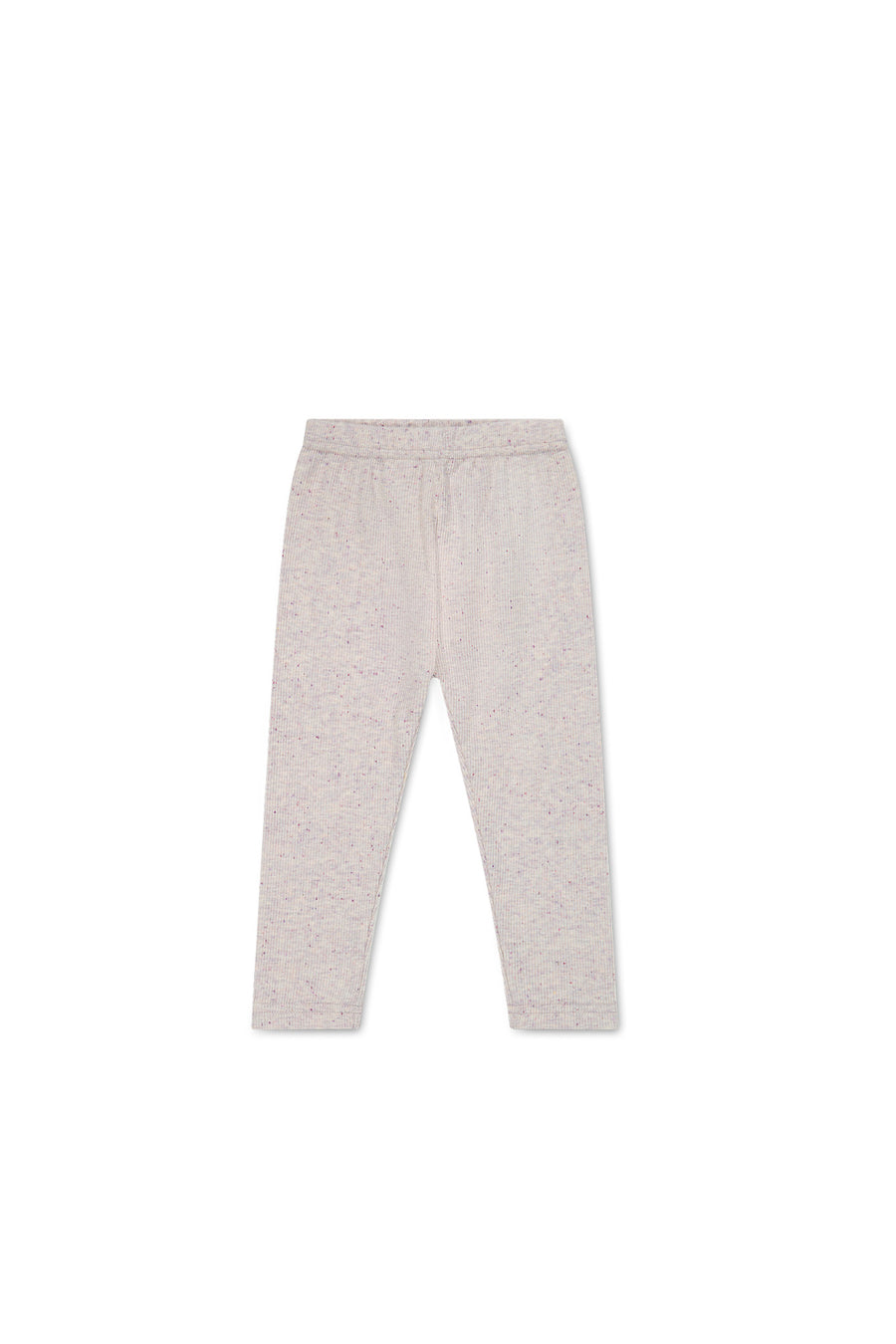 Organic Cotton Fine Rib Legging - Lavender Fleck Childrens Legging from Jamie Kay NZ