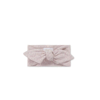 Organic Cotton Fine Rib Lilian Headband - Lavender Fleck Childrens Headband from Jamie Kay NZ