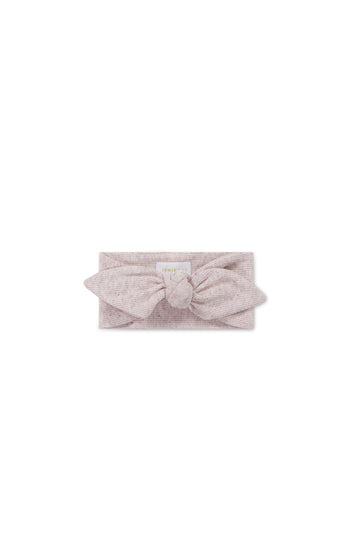 Organic Cotton Fine Rib Lilian Headband - Lavender Fleck Childrens Headband from Jamie Kay NZ