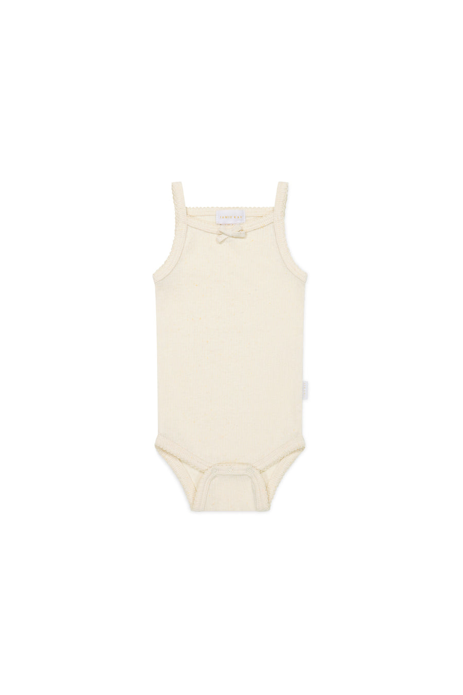 Organic Cotton Fine Rib Singlet Bodysuit - Lily Fleck Childrens Bodysuit from Jamie Kay NZ