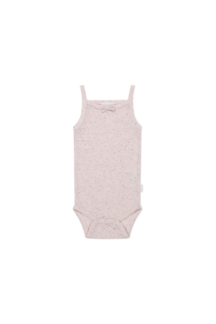 Organic Cotton Fine Rib Singlet Bodysuit - Tulip Fleck Childrens Bodysuit from Jamie Kay NZ