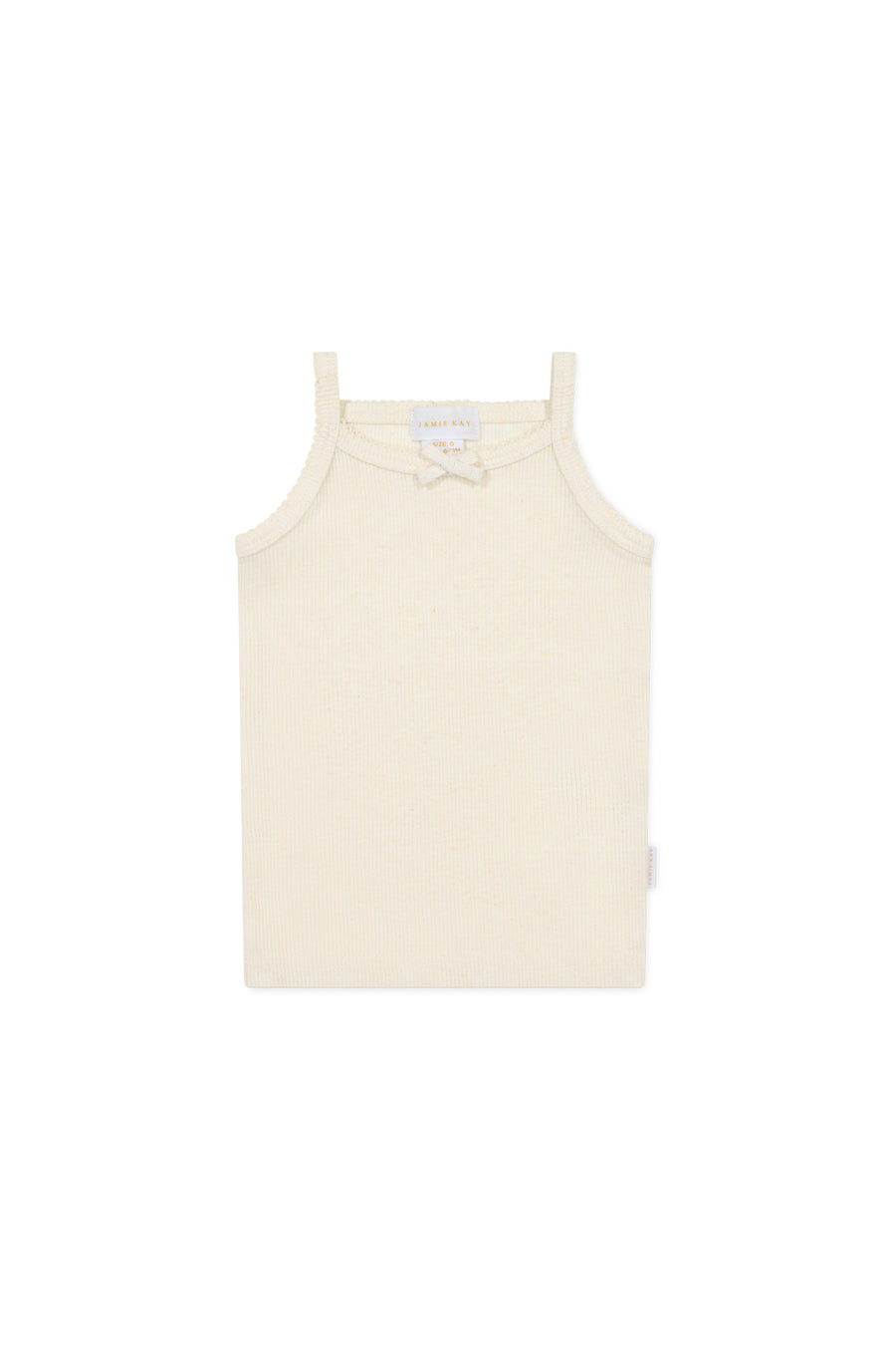 Organic Cotton Fine Rib Singlet - Lily Fleck Childrens Singlet from Jamie Kay NZ