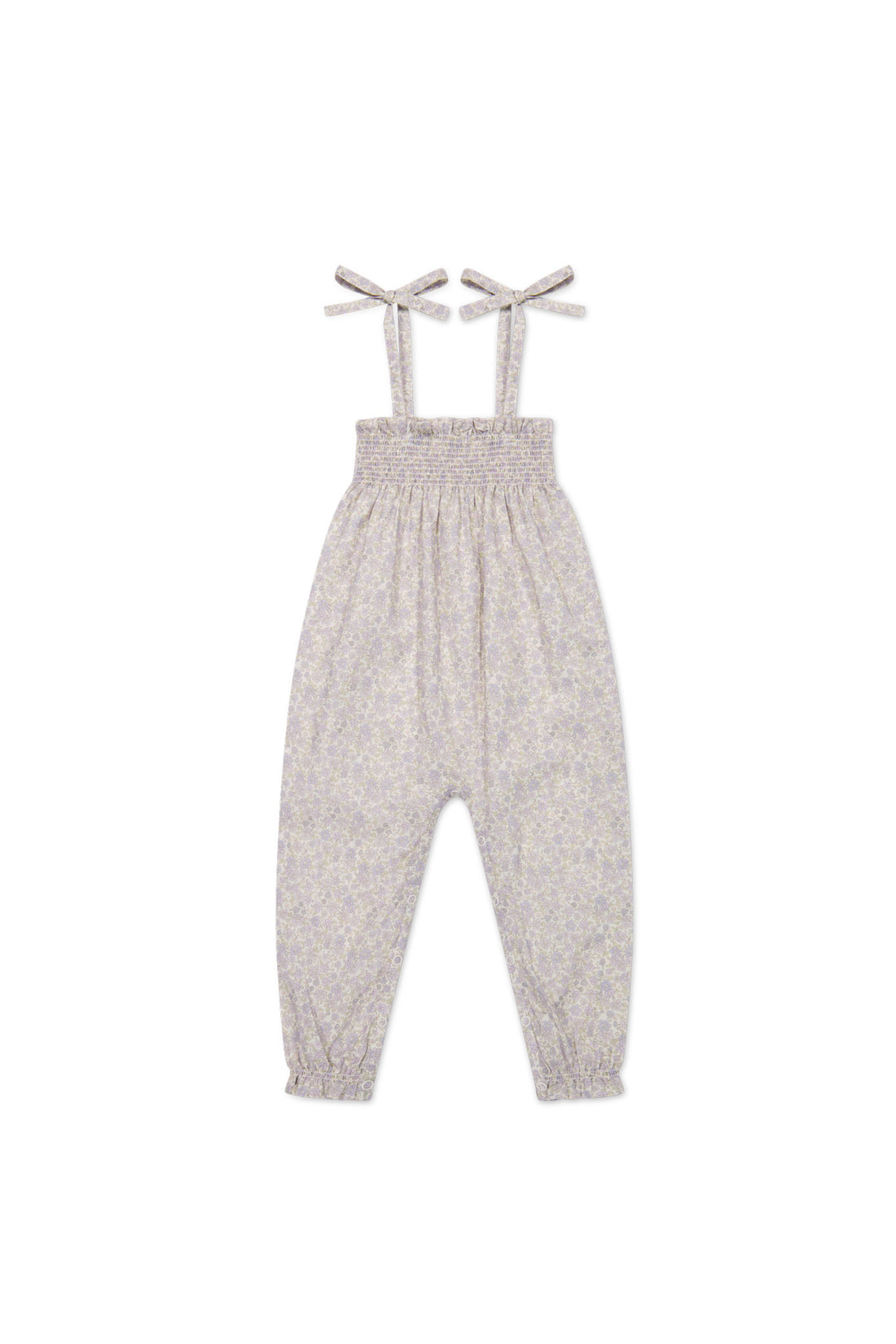 Organic Cotton Summer Playsuit - Chloe Lavender Childrens Playsuit from Jamie Kay NZ