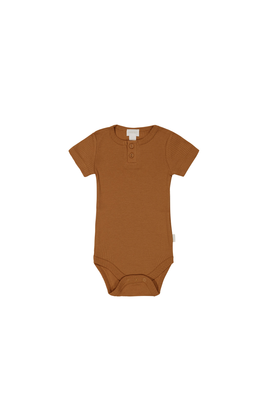 Organic Cotton Modal Darcy Rib Tee Bodysuit - Cinnamon Childrens Bodysuit from Jamie Kay NZ