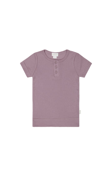 Organic Cotton Modal Henley Tee - Melody Childrens Top from Jamie Kay NZ