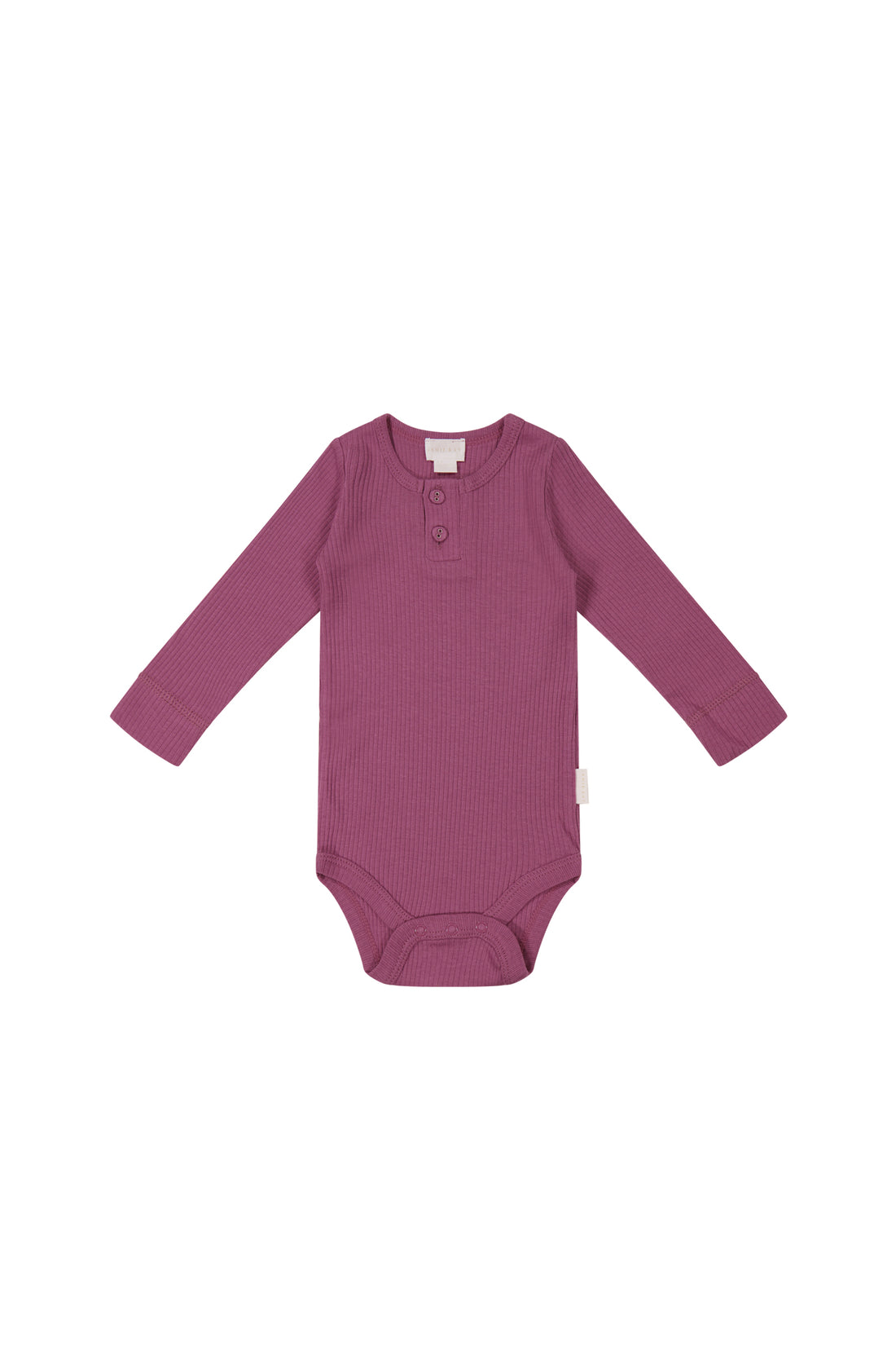 Organic Cotton Modal Long Sleeve Bodysuit - Cranberry Childrens Bodysuit from Jamie Kay NZ