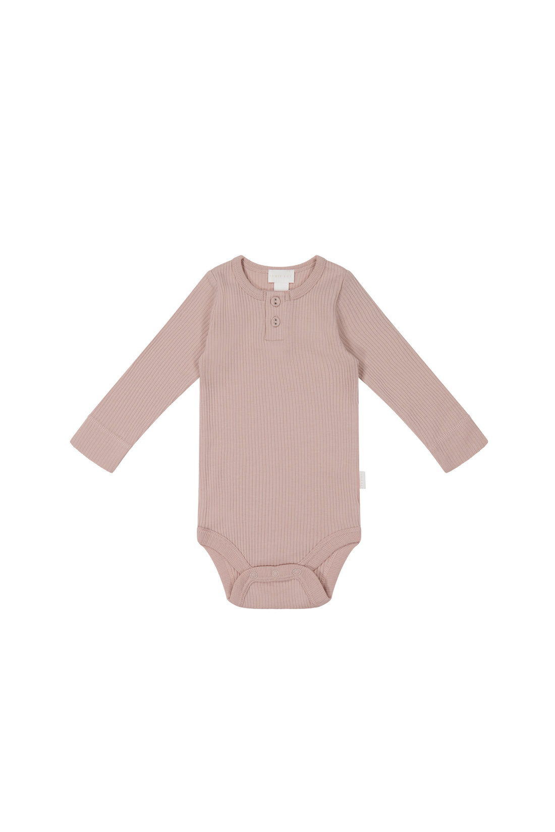 Organic Cotton Modal Long Sleeve Bodysuit - Shell Pink Childrens Bodysuit from Jamie Kay NZ