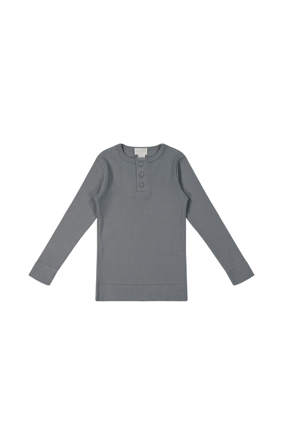 Organic Cotton Modal Long Sleeve Henley - Lava Childrens Top from Jamie Kay NZ