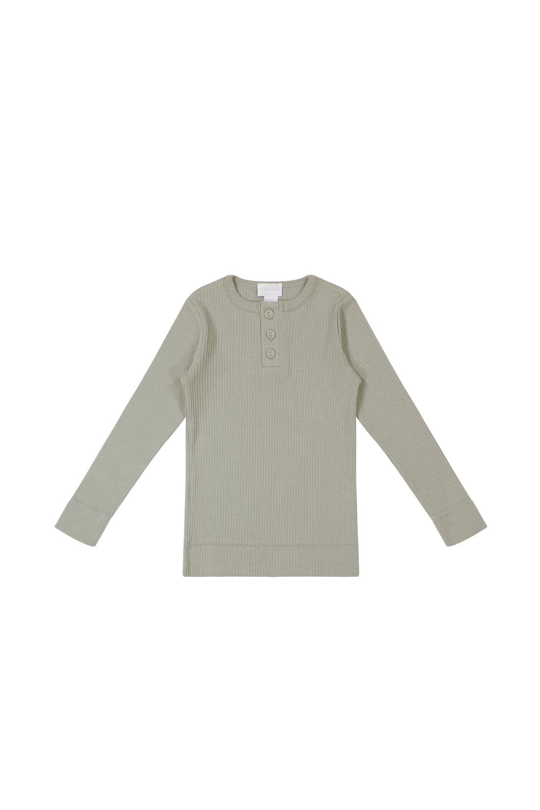 Organic Cotton Modal Long Sleeve Henley - Zen Childrens Top from Jamie Kay NZ