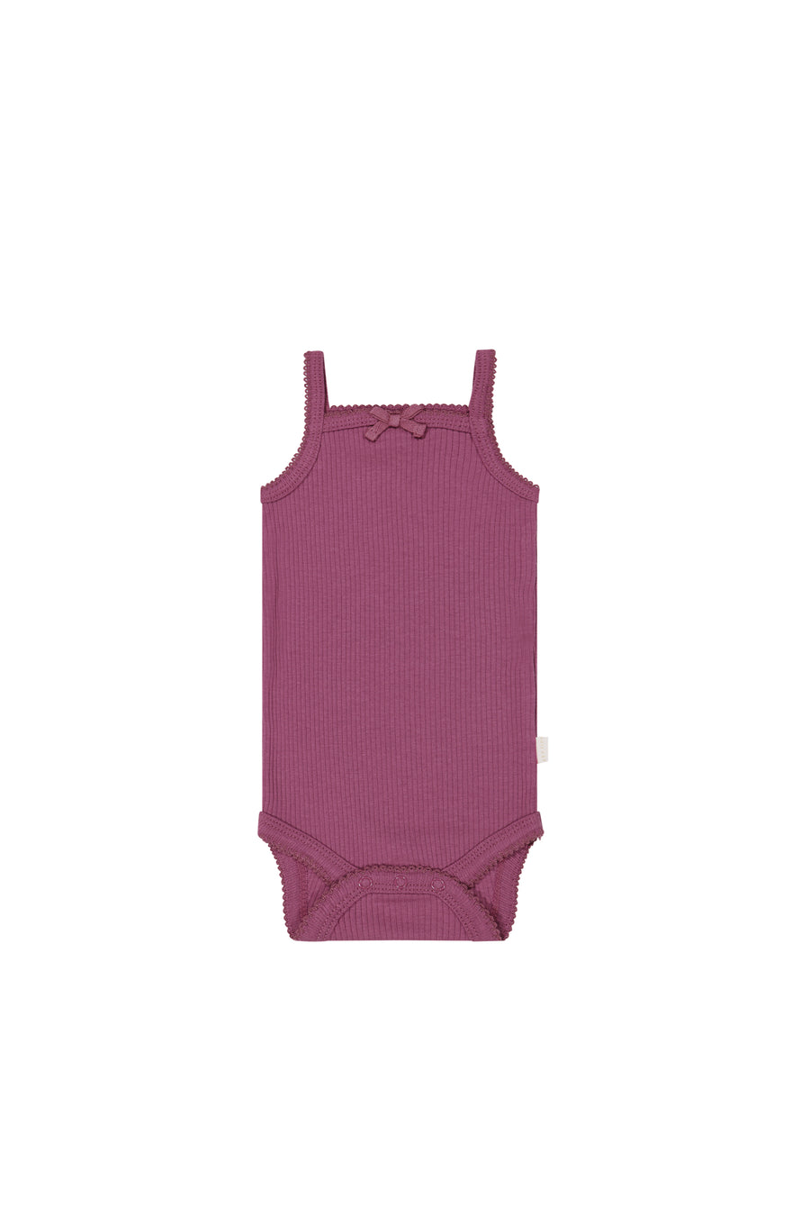 Organic Cotton Modal Singlet Bodysuit - Cranberry Childrens Bodysuit from Jamie Kay NZ