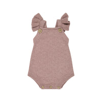 Mia Knitted Romper - Vintage Mauve Marle Childrens Romper from Jamie Kay NZ