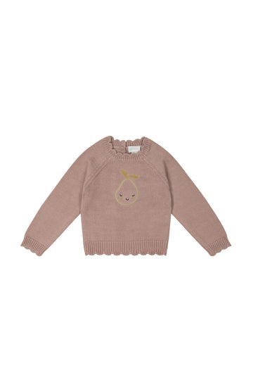 Emma Jumper - Softest Mauve Childrens Sweatshirt from Jamie Kay NZ