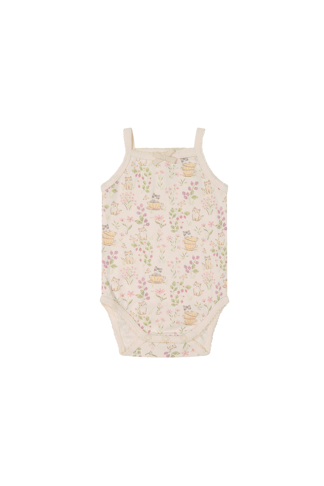Organic Cotton Bridget Singlet Bodysuit - Moons Garden Childrens Bodysuit from Jamie Kay NZ