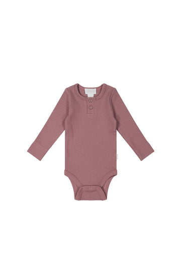 Organic Cotton Modal Long Sleeve Bodysuit - Lillium Childrens Bodysuit from Jamie Kay NZ