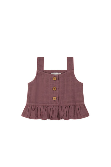 Organic Cotton Muslin Indie Top- Twilight Childrens Top from Jamie Kay NZ