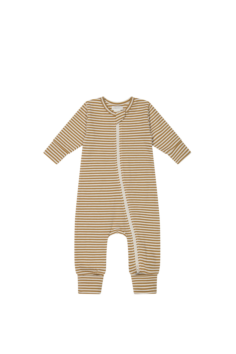 Organic Cotton Reese Zip Onepiece - Bistre Childrens Onepiece from Jamie Kay NZ