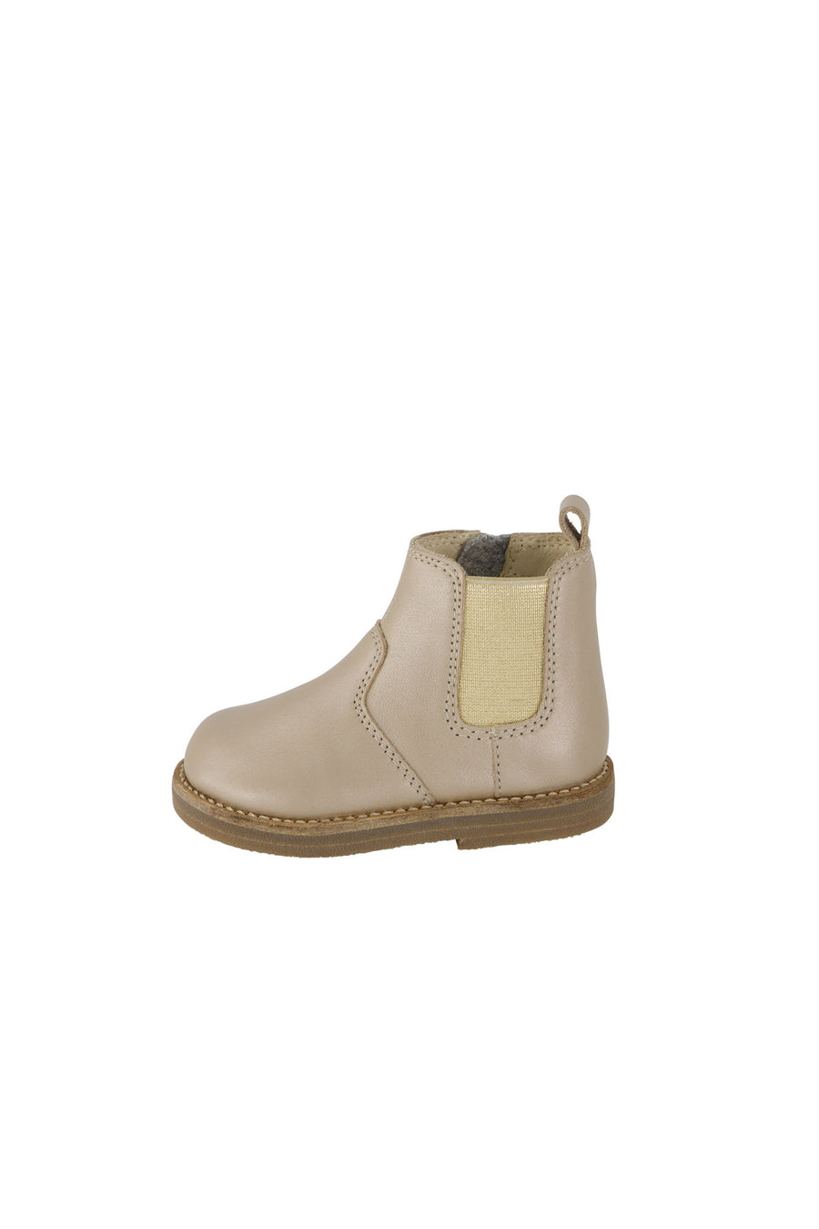 Leather Boot with Elastic Side - Matt Gold Childrens Footwear from Jamie Kay NZ