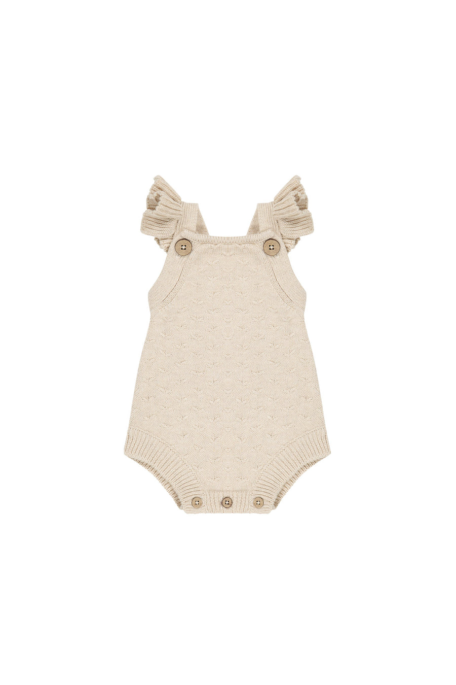 Mia Knitted Romper - Oatmeal Marle Childrens Romper from Jamie Kay NZ