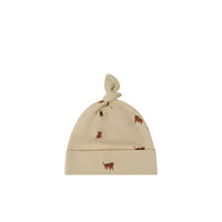 Organic Cotton Knot Beanie - Tommy Tigers Childrens Hat from Jamie Kay NZ