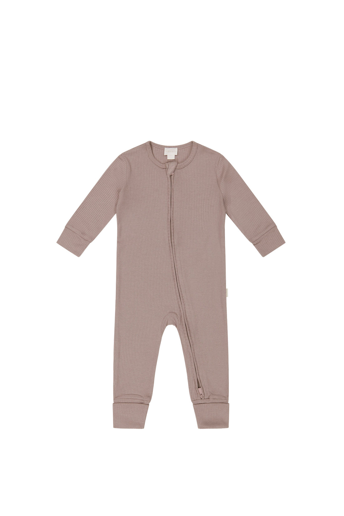 Organic Cotton Modal Gracelyn Zip Onepiece - Softest Mauve Childrens Onepiece from Jamie Kay NZ