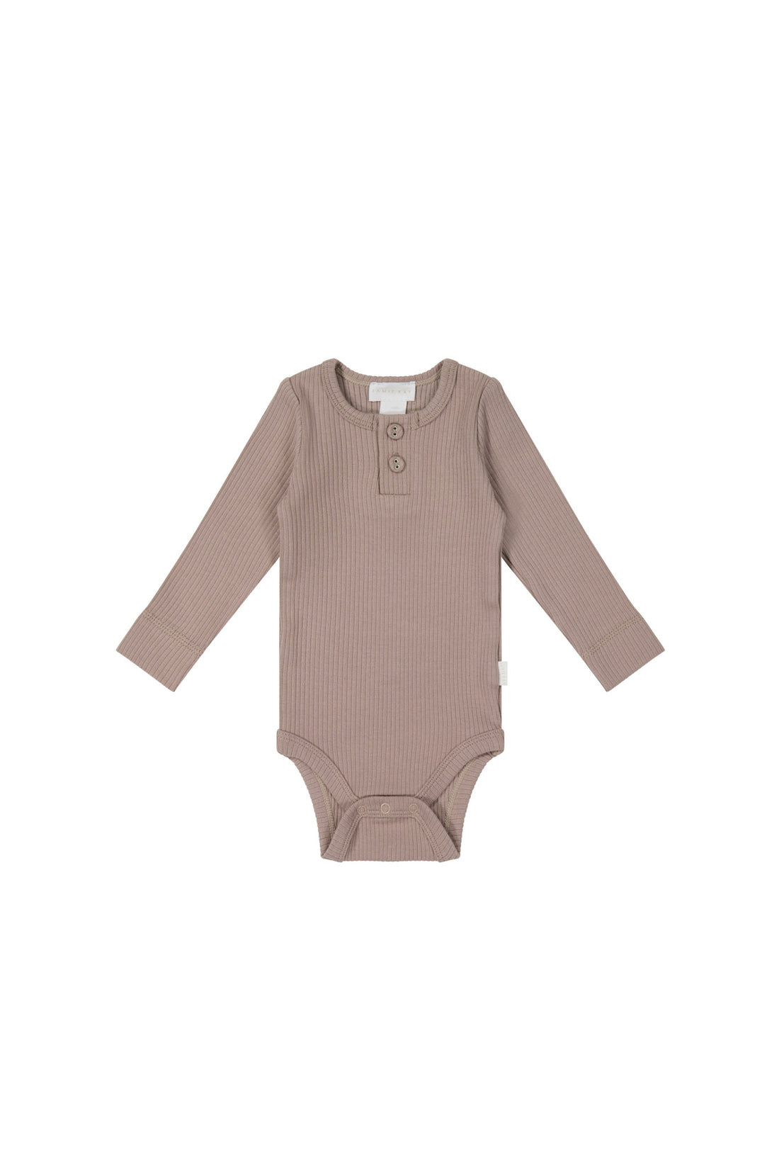 Organic Cotton Modal Long Sleeve Bodysuit - Softest Mauve Childrens Bodysuit from Jamie Kay NZ