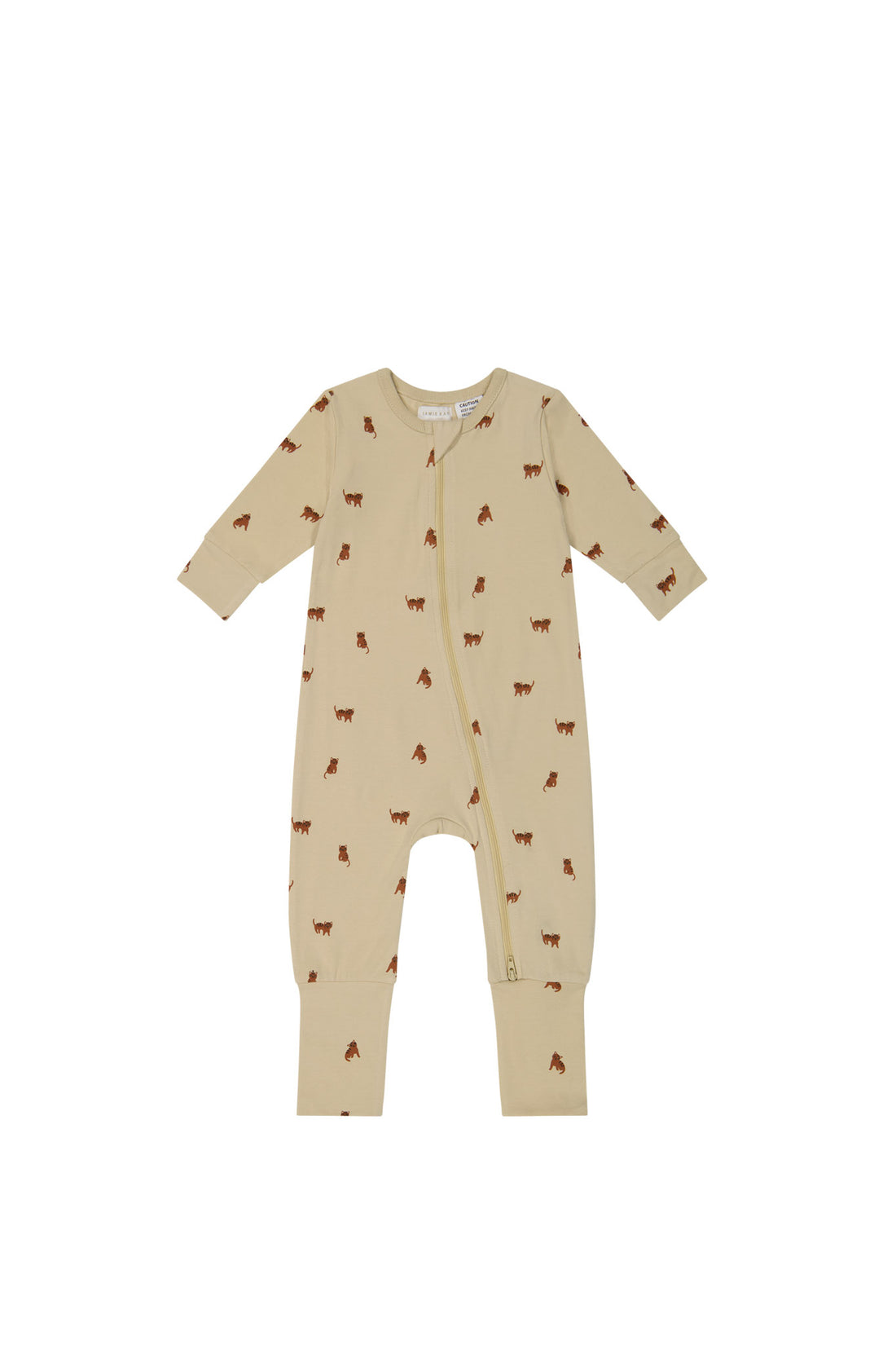Organic Cotton Reese Zip Onepiece - Tommy Tigers Childrens Onepiece from Jamie Kay NZ