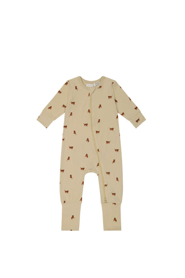 Organic Cotton Reese Zip Onepiece - Tommy Tigers Childrens Onepiece from Jamie Kay NZ