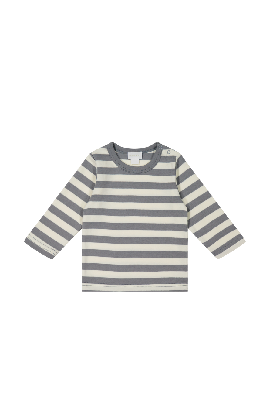 Pima Cotton Vinny Long Sleeve Top - Olive Stripe Childrens Top from Jamie Kay NZ