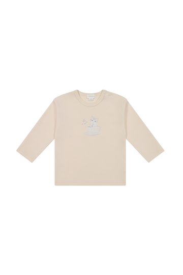 Pima Cotton Arnold Long Sleeve Top - Ballet Pink Childrens Top from Jamie Kay NZ