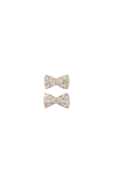 Organic Cotton Bow 2PK - April Eggnog Childrens Bow from Jamie Kay NZ
