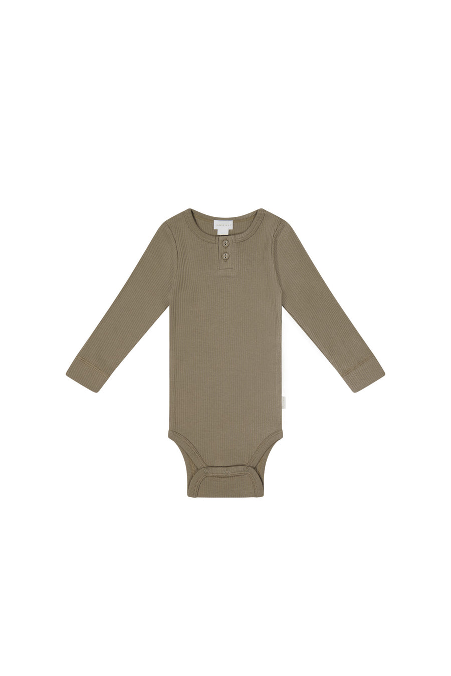 Organic Cotton Modal Long Sleeve Bodysuit - Sepia Childrens Bodysuit from Jamie Kay NZ