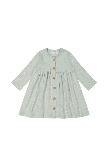 Organic Cotton Poppy Dress - Lulu Blue Childrens Dress from Jamie Kay NZ