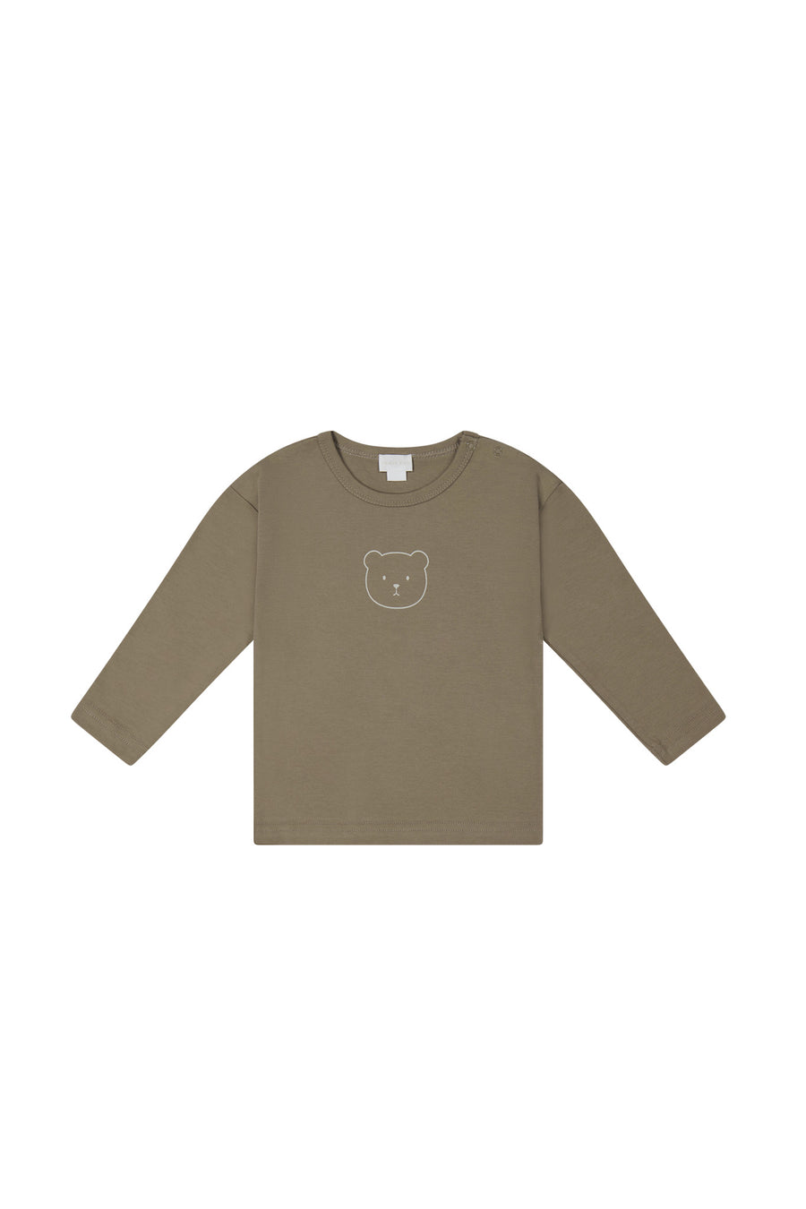 Pima Cotton Arnold Long Sleeve Top - Sepia Childrens Top from Jamie Kay NZ