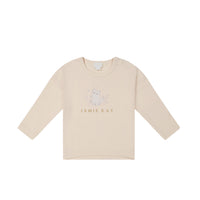 Pima Cotton Marley Long Sleeve Top - Ballet Pink Childrens Top from Jamie Kay NZ