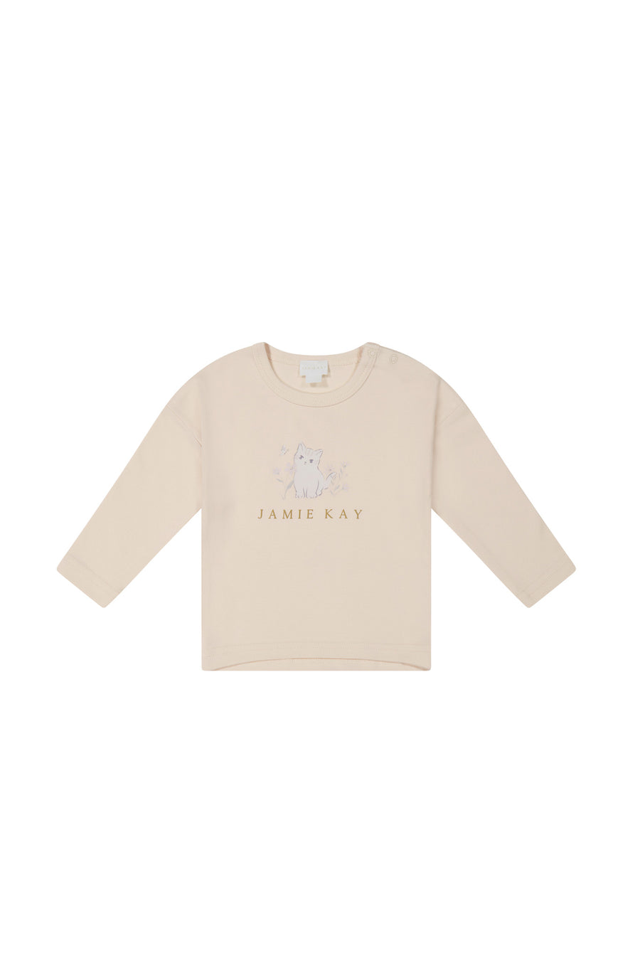 Pima Cotton Marley Long Sleeve Top - Ballet Pink Childrens Top from Jamie Kay NZ