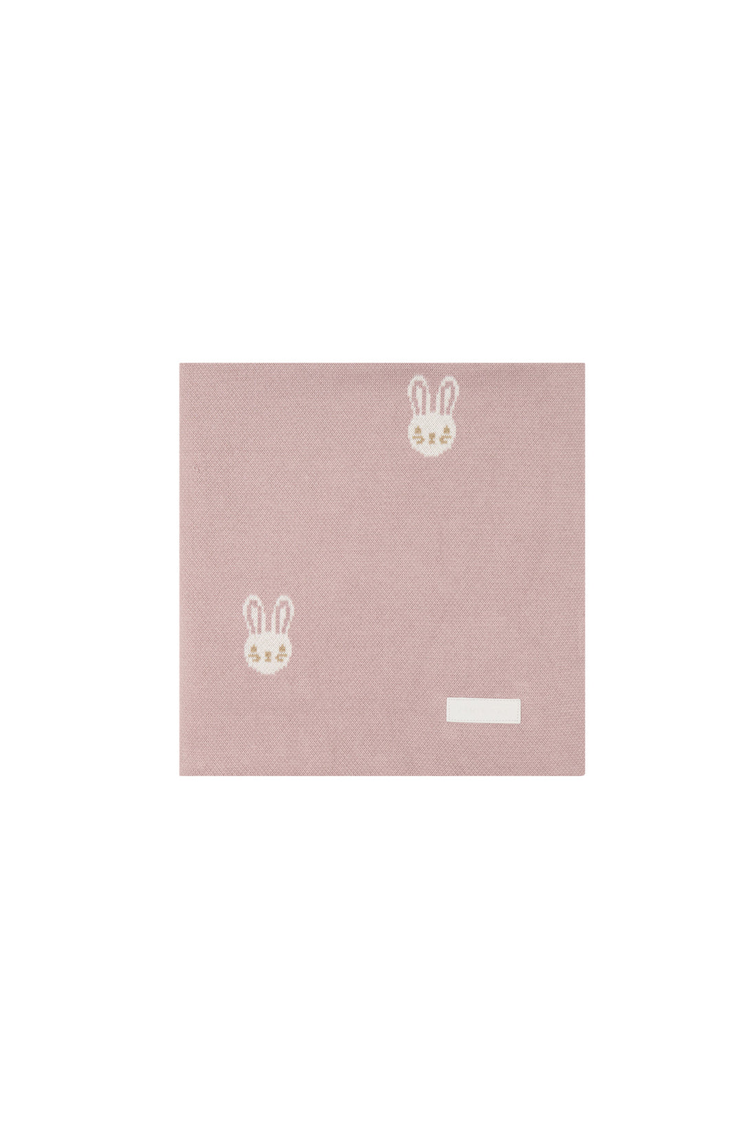 Bunny Knitted Blanket - Powder Pink Childrens Blanket from Jamie Kay NZ