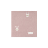 Bunny Knitted Blanket - Powder Pink Childrens Blanket from Jamie Kay NZ